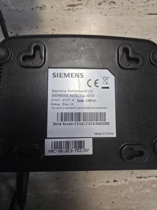 Модем adsl Siemens и TP-Link ethernet
