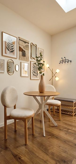 Masa living, Pako World, M1C-0153, Alb / Natur, 80x80x75 cm