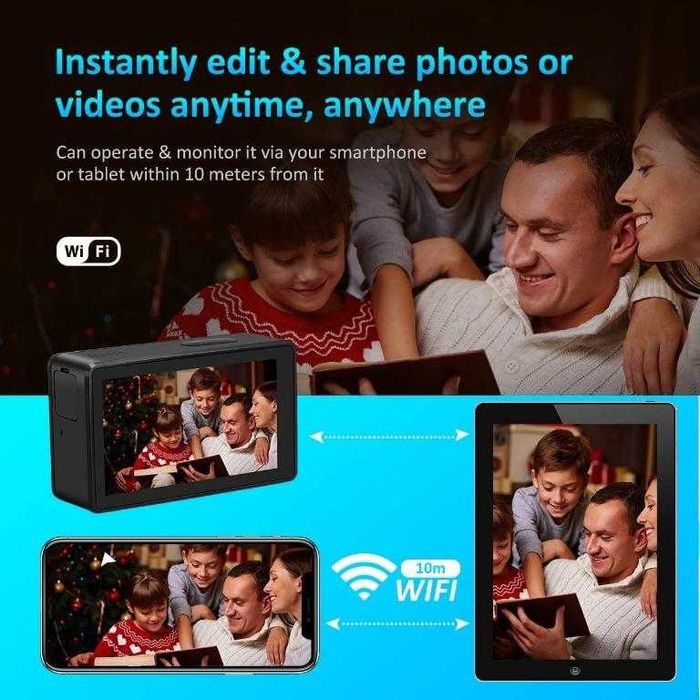 WiFi Екшън камера VICTSING Touch 2,45