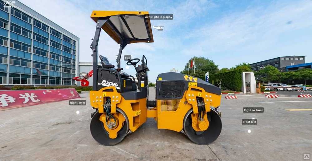 Мини двухвальцовый каток UZXCMG XMR 403 Ширина вальца 1300 мм 4тн