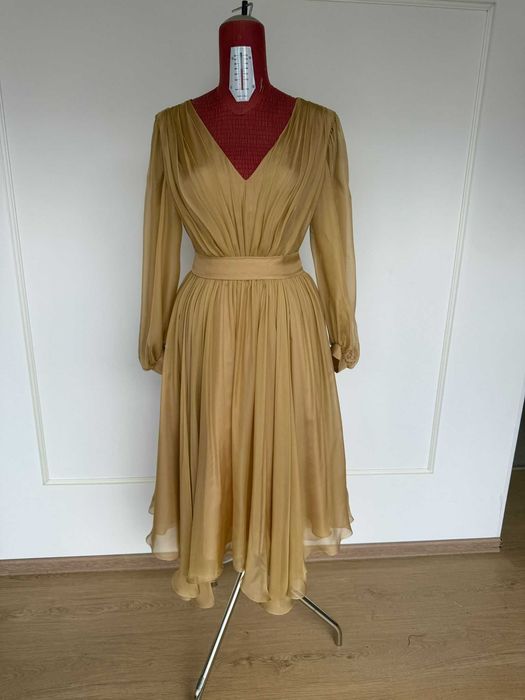 Rochie de ocazie din voal de mătase naturală