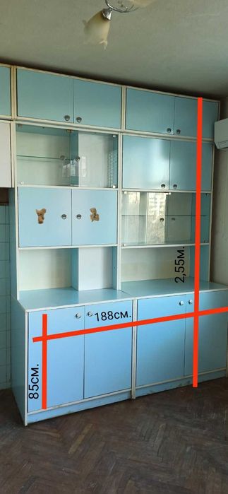 Кухненски  сини шкафове - ПДЧ