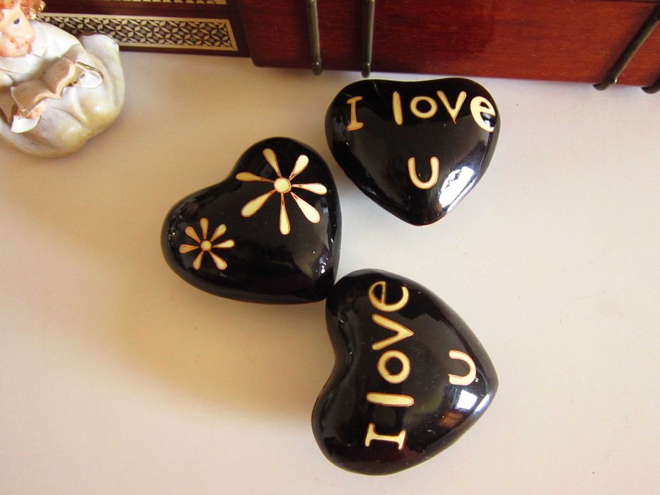 cadou rar China 1980 bile relaxare Inimi zen metalice Baoding Hearts