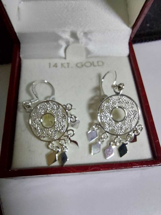 Нови сребърни обеци бохо стил