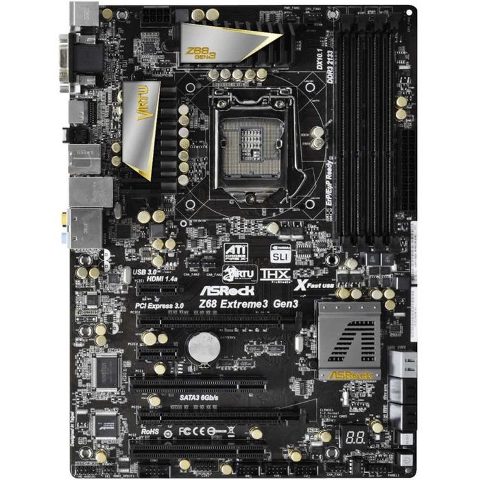 Дъно Дънна платка ASRock Z68 Extreme3 Gen3 1155 DDR3 OVERCLOCK