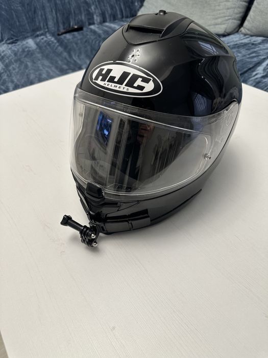 Casca moto HJC C 70 negru lucios marime S cu pinlock si suport camera