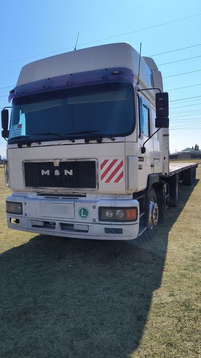 Ман F 200,1992г.в прицеп schmidz 2002г.в, дисковые тормоза, 2 спальник