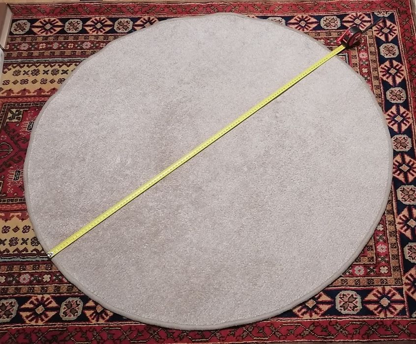 Covoras rotund culoare bej