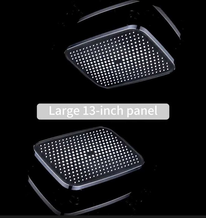 Cap / para  dus, efect ploaie, negru mat + coloana prindere perete