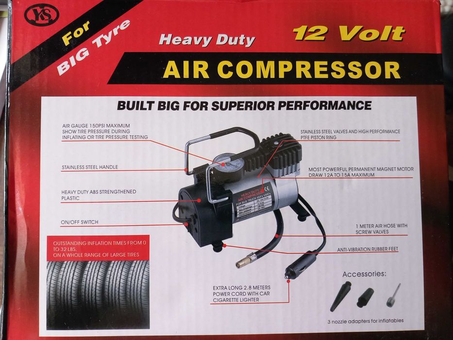 Compresor auto si uz casnic. La bricheta. Nou!