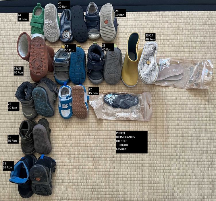 Pantofi de piele pt copii mici (19-25)