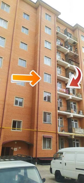 2-комн 72.9 м², кирпичный дом, 4/8 этаж,Таш обл. г.Ахангаран