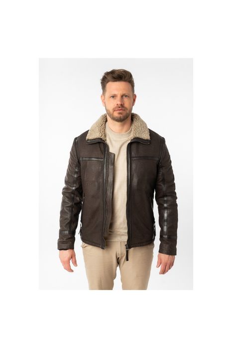 Geaca de Iarna Imblanita din Piele Barbati Mauritius Maro MMAlasko