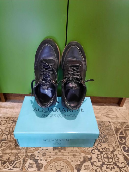 Обувки от естествена кожа Tommy Hilffiger и Aquamarine