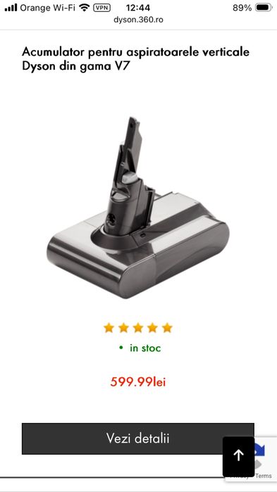 Acumulator Dyson V7 original – ca nou