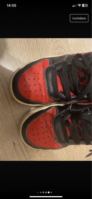 Nike court low borough low 2, 35,5 Rosu si negru