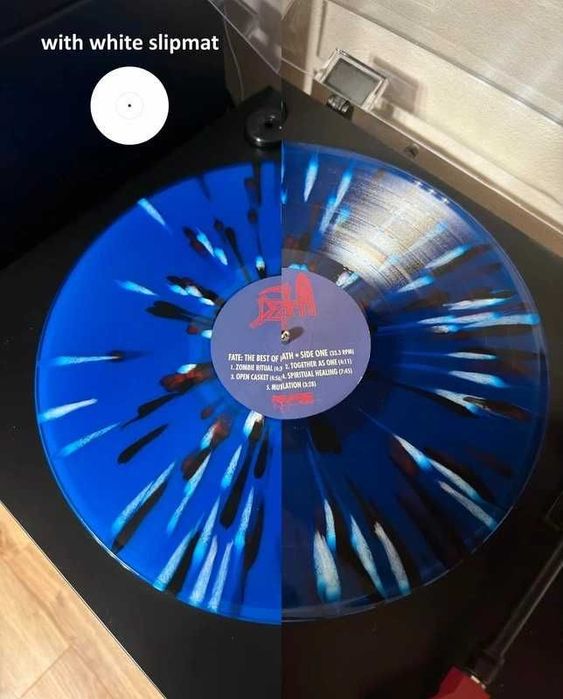 Glossy White (alb) Acrylic slipmat pentru pickup vinil