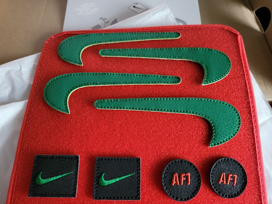 Nike Air Force 1 Low 1/1 Black Chile Red Pine Green уникални