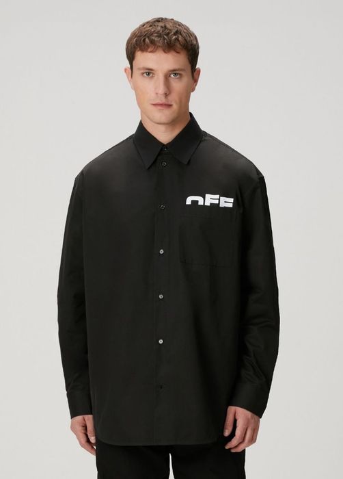 Нова мъжка черна риза Off White