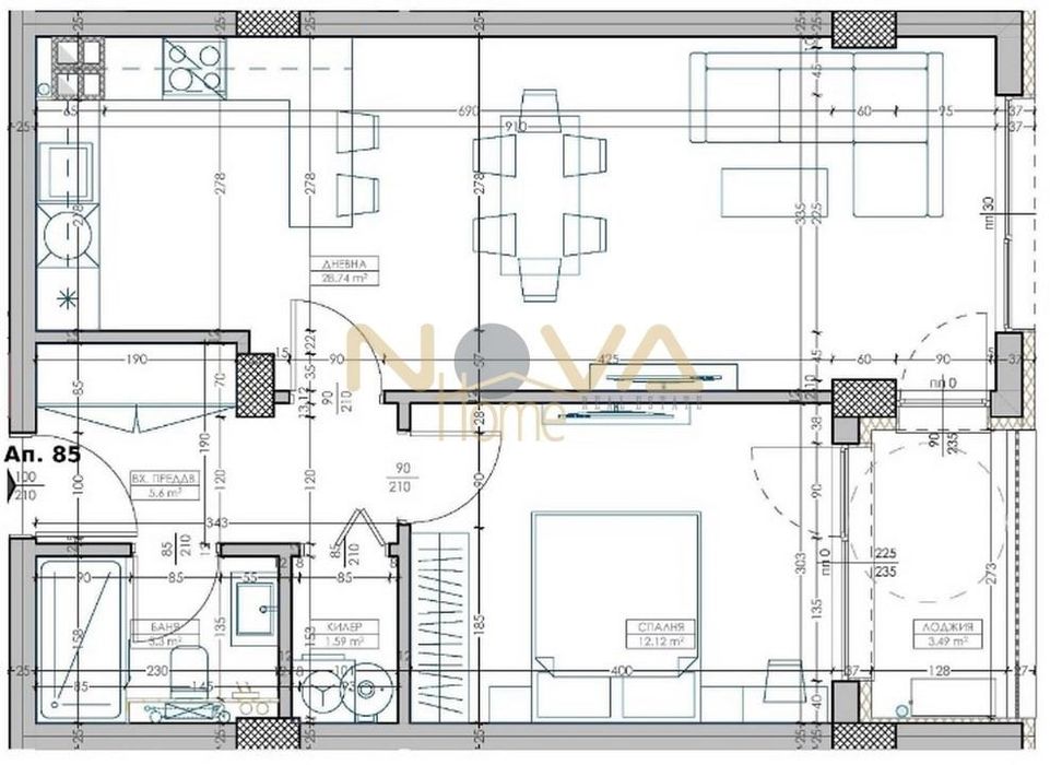 Продава се Двустаен апартамент в Варна, Младост 2 - 76 кв.м за 779 €/кв.м - Снимка #2