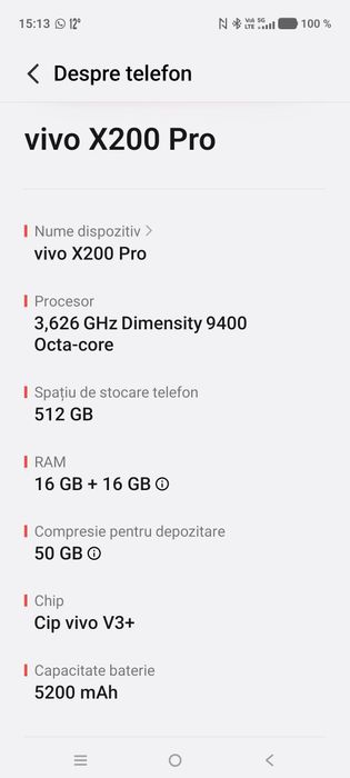 Vivo X 200 Pro Titanium 512 GB 16GB RAM
