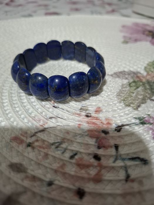 Bratara elastica lapis lazuli cu latimea de 2.5 cm