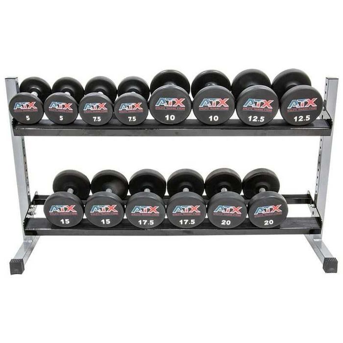 Стойка за Дъмбели 2 нива - 120 см, Поставка за Гири, Стелаж