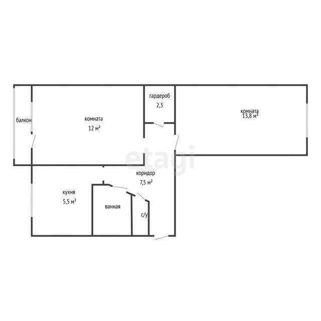 Продажа 2-комнатной квартиры