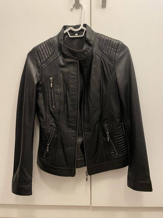 Jacheta/geaca/haina piele dama neagra/NOUA, 36