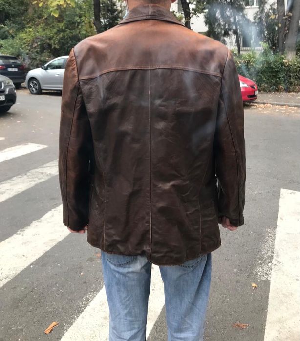 Geaca piele naturala vintage