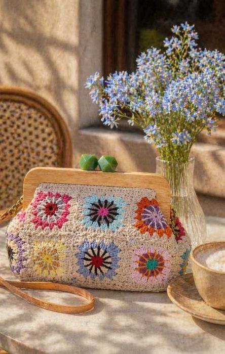 Geantă croșetată handmade – unicat