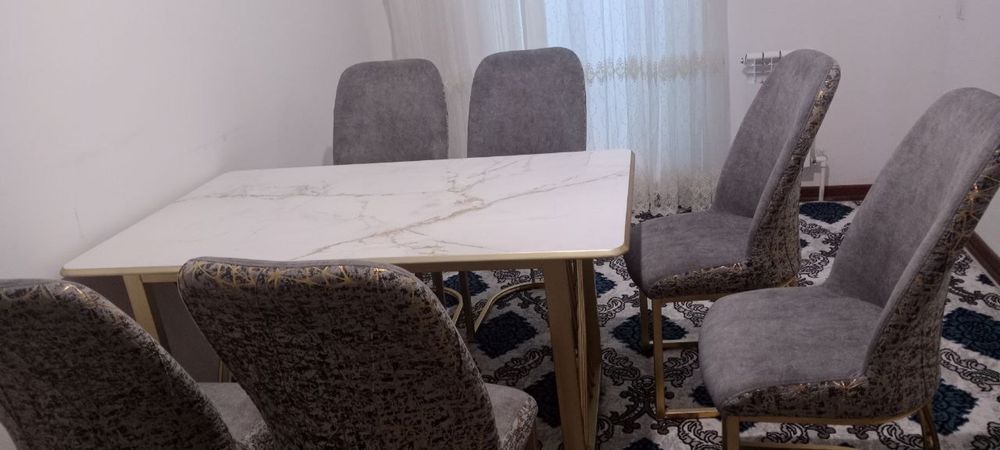 Стол и 6 стульев / Обеденный гарнитур в стиле модерн