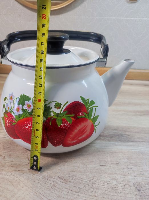 Чайник эмалированный 3л белый