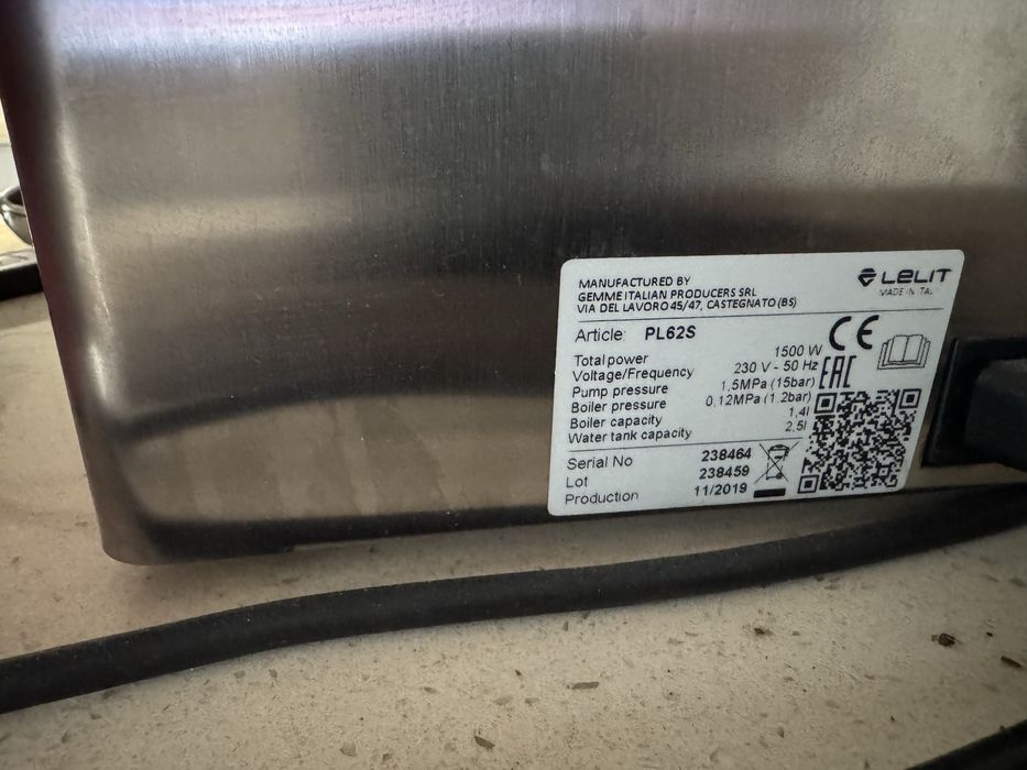 Vand espressor LELIT PL62S