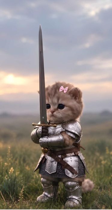 Фигурка Knight Cat — кот в доспехах