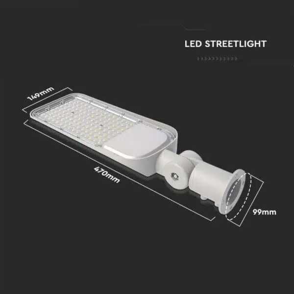 LED Уличен Осветител 50W Samsung диоди с 5 години гаранция 5740lumen в 4000к или 6500к