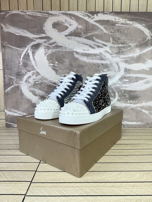 Christian Louboutin High White Blue