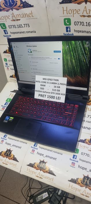 Hope Amanet P6 Laptop MSI GF63 #161355