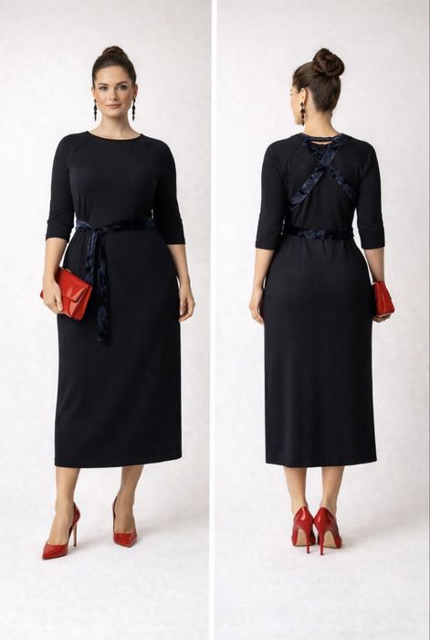 Платье лапша чёрного цвета