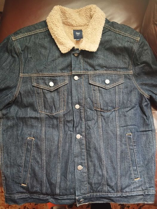 Мъжко дънково яке с подплта