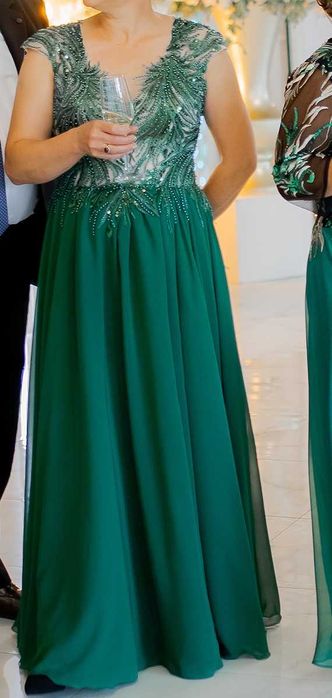 Rochie seara realizata la comanda verde