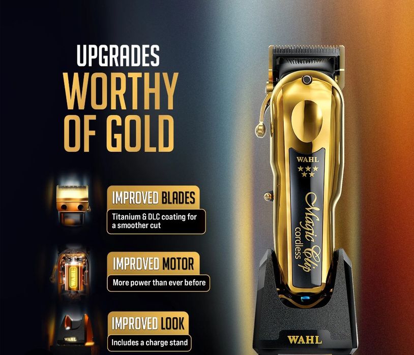 Professional Wahl Magic Clip Gold – barberlar uchun