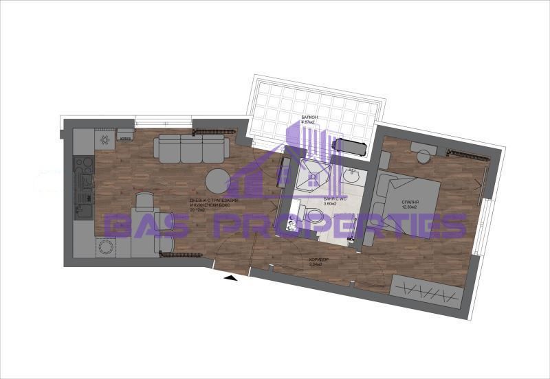 Продава се Двустаен апартамент в София, Горна баня - 66 кв.м за 1700 €/кв.м - Снимка #1