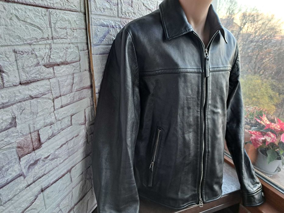 мъжко яке,кожено черно яке,сако,Hugo Boss