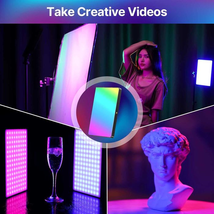 ULANZI LT003 RGB видео лампа с вградена батерия 8000mAh и USB зарядно