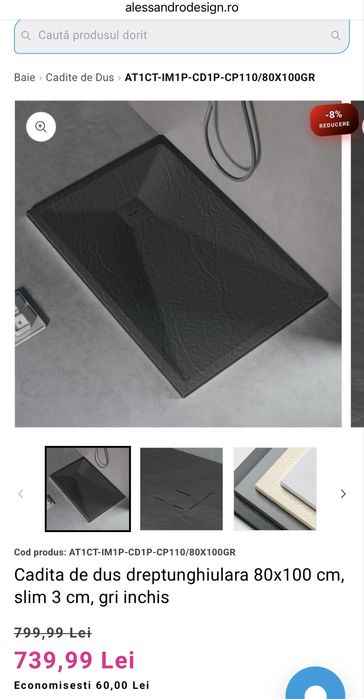 Placa dus 100x 800x3