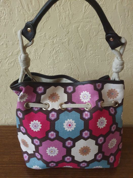 Сумка летняя из холщовой ткани