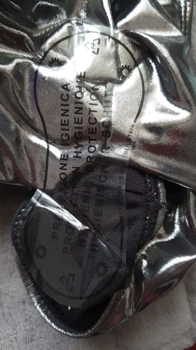 Costum sexy Rave Outfit Wet Look Dress Holographic- L