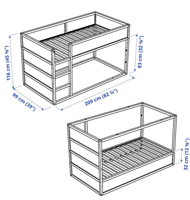 Pat reversibil, alb/pin, 90x200 cm