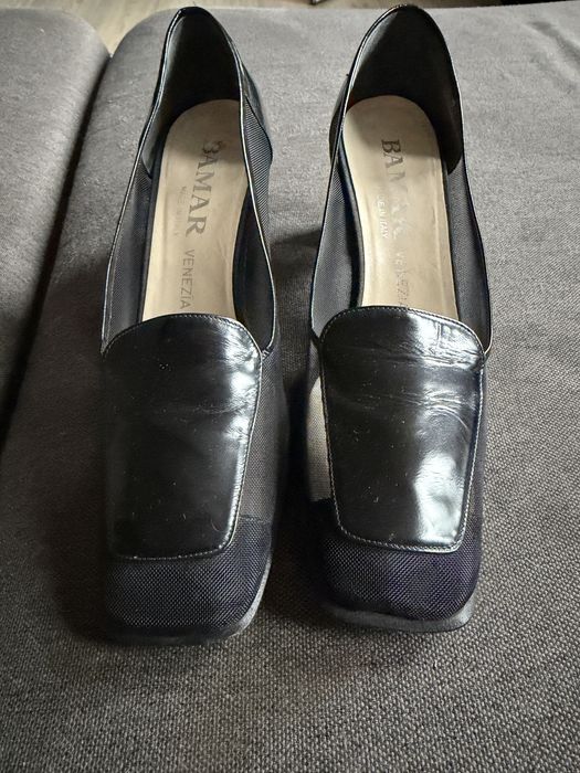 Pantofi Vintage Bamar Venezia-Made in Italy- Piele lăcuită & Mesh